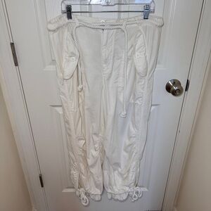 White Free People Harem Cargo Pants